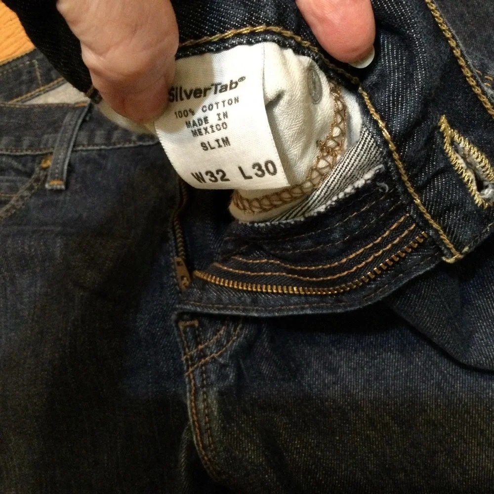 Mens Levi's Silver Tab Label Jeans size 32×30 slim
